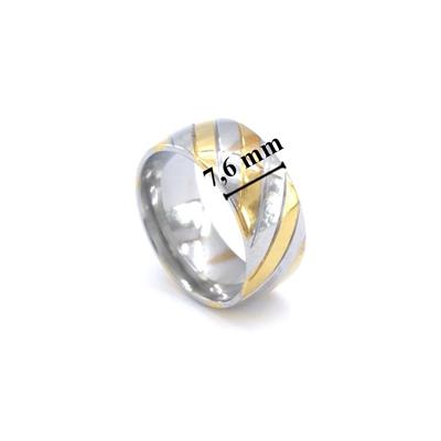 Çelik Alyans Yüzük Altın Kaplama YZK-304