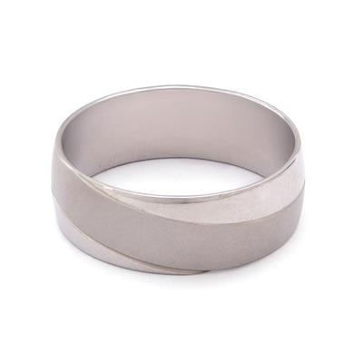 Çelik Alyans Yüzük Dalgalı YZK-330