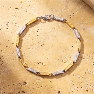 Çelik Çift Renkli Erkek Bileklik-EBLK-516