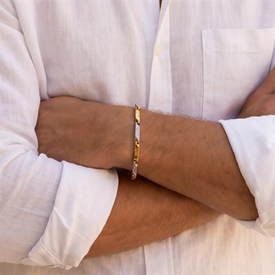 Çelik Çift Renkli Erkek Bileklik-EBLK-516