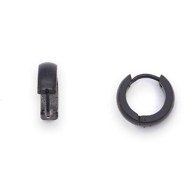 Çelik Halka Küpe Siyah 3mm Halka Küpe UNK-711