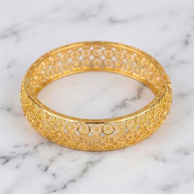 Çelik Kelepçe Altın Kaplama Kadın Hint Model BLZ-612