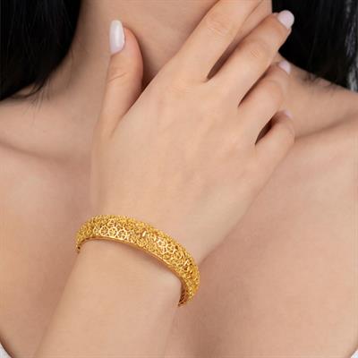 Çelik Kelepçe Altın Kaplama Kadın Hint Model BLZ-612