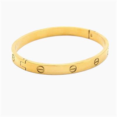 Çelik Kelepçe Bileklik Altın Kaplama Love Model BLZ-321