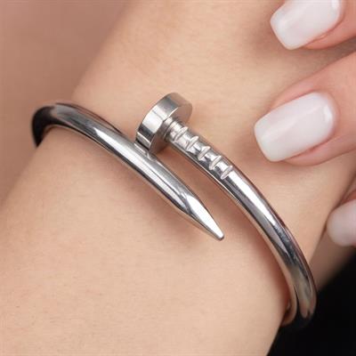 Çelik Kelepçe Bileklik Çivi Model Unisex BLZ-376