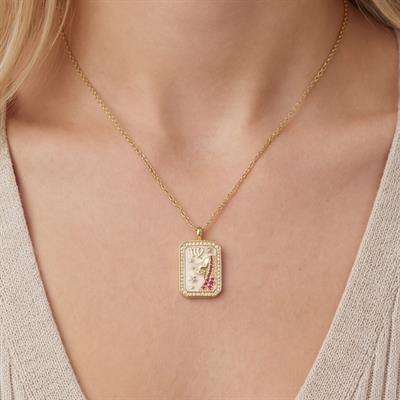 Çelik Kolye, Altın Kaplama Başak Burcu Kadın Kolye K-108