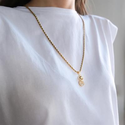 Çelik Kolye - Altın Kaplama Kadın Jaguar Kolye KLY-605