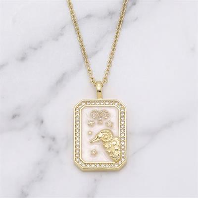 Çelik Kolye, Altın Kaplama Koç Burcu Kadın Kolye K-117