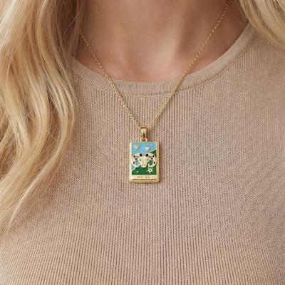 Çelik Kolye, Altın Kaplama Koç Burcu Kadın Kolye K-141