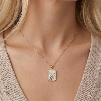 Çelik Kolye, Altın Kaplama Kova Burcu Kadın Kolye K-114