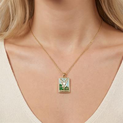 Çelik Kolye, Altın Kaplama Oğlak Burcu Kadın KolyeK-134