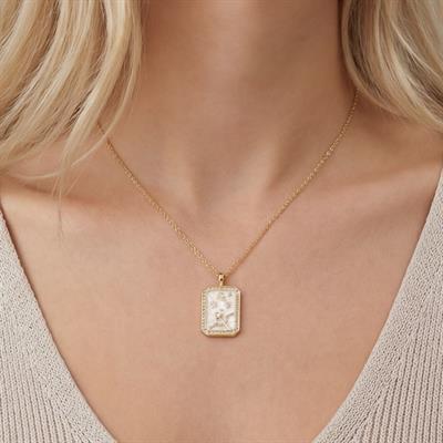 Çelik Kolye, Altın Kaplama Yay Burcu Çelik Kadın Kolye K-102