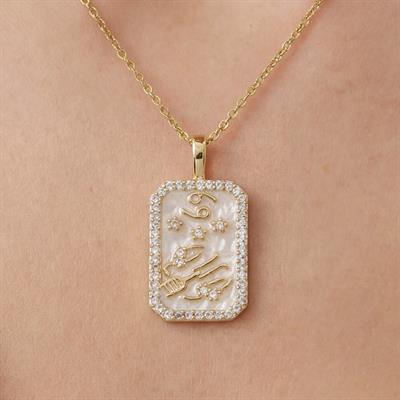 Çelik Kolye, Altın Kaplama Yengeç Burcu Kadın Kolye K-106