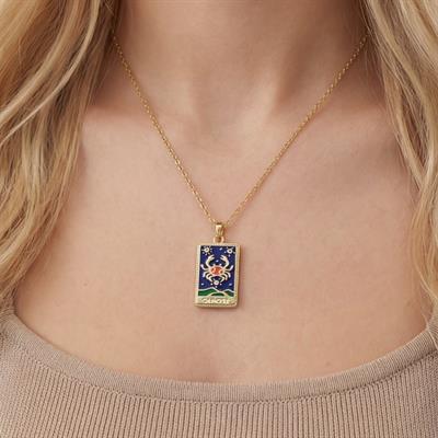 Çelik Kolye, Altın Kaplama Yengeç Burcu Kadın Kolye K-135