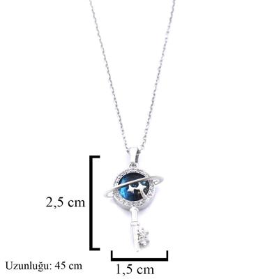 Çelik Kolye - Anahtar Kolye - Paslanmaz Çelik Kadın Kolye KLY-587