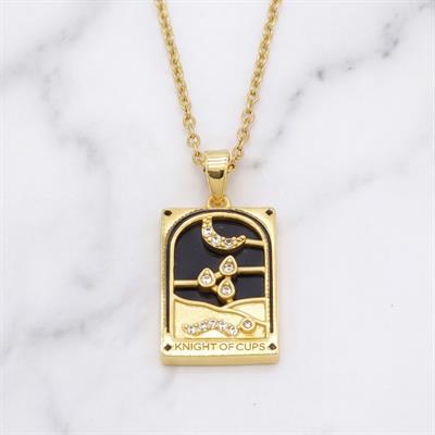 Çelik Kolye, Ay Kolye Altın Kaplama, Kadın Kolye K-131