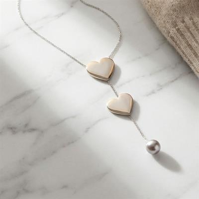 Çelik Kolye - Çelik Kalp Kolye Altın Kaplama KLY-579