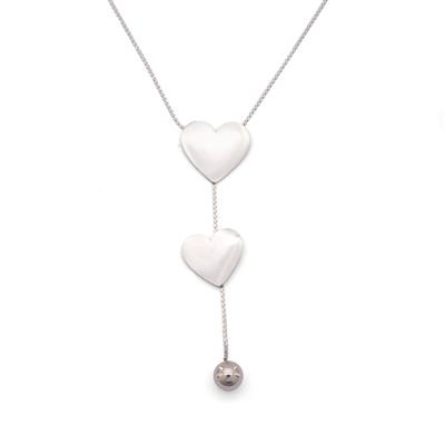 Çelik Kolye - Çelik Kalp Kolye Altın Kaplama KLY-579