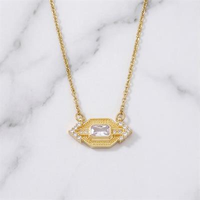 Çelik Kolye, Göz Kolye Altın Kaplama, Kadın Kolye K-130