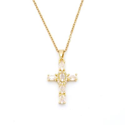 Çelik Kolye - Haç Kolye Altın Kaplama KLY-643