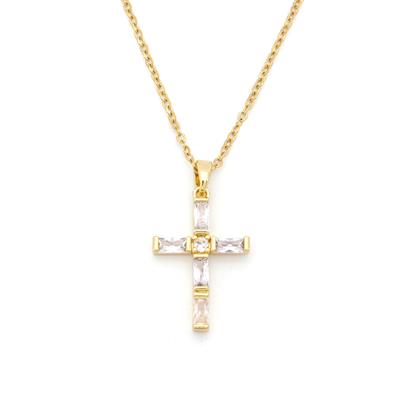 Çelik Kolye - Haç Kolye Altın Kaplama KLY-644