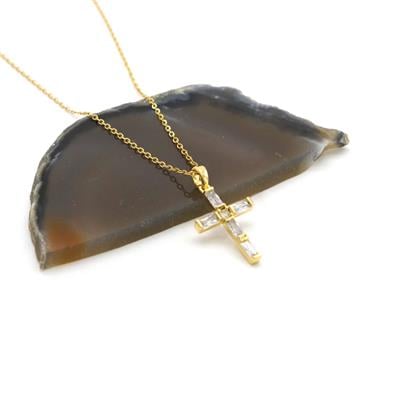 Çelik Kolye - Haç Kolye Altın Kaplama KLY-644