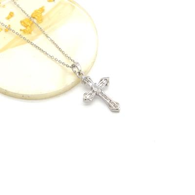 Çelik Kolye - Haç Kolye - Paslanmaz Çelik Kadın Kolye KLY-629