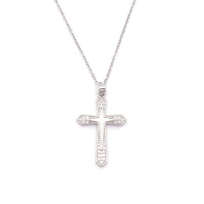 Çelik Kolye - Haç Kolye - Paslanmaz Çelik Kadın Kolye KLY-622