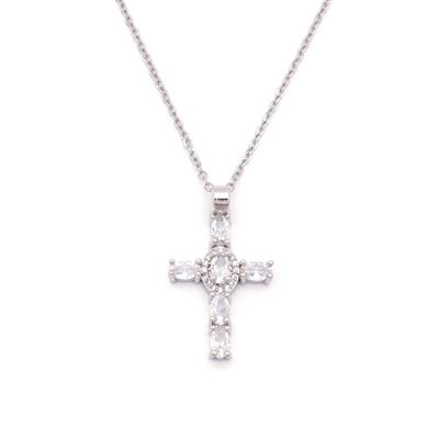 Çelik Kolye - Haç Kolye - Paslanmaz Çelik Kadın Kolye KLY-621