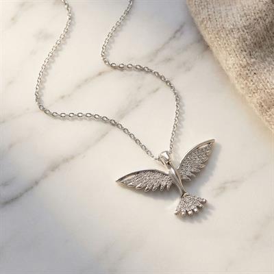 Çelik Kolye Kadın - Anka Kuşu Kolye KLY-617