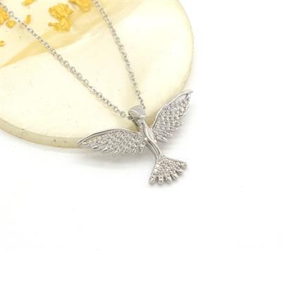 Çelik Kolye Kadın - Anka Kuşu Kolye KLY-617