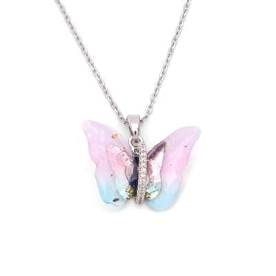 Çelik Kolye - Kelebek Kolye - Paslanmaz Çelik Kadın Kolye KLY-632