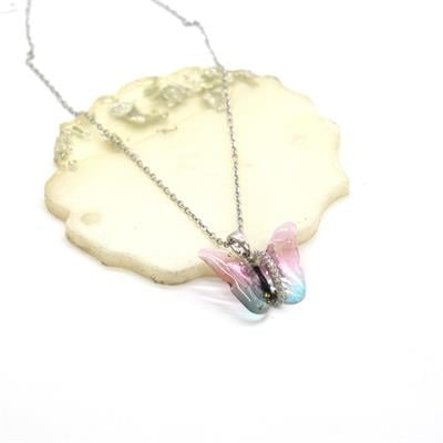 Çelik Kolye - Kelebek Kolye - Paslanmaz Çelik Kadın Kolye KLY-632