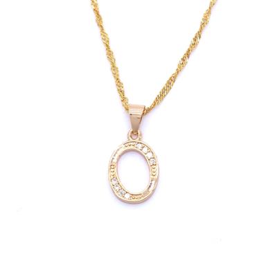 Çelik Kolye, O Harfli Kolye Altın Kaplama, Kadın Kolye KLY-289