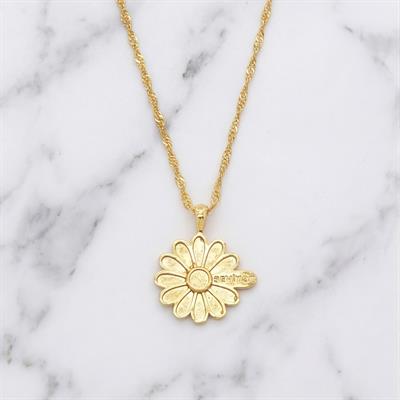 Çelik Kolye, Papatya Kolye Altın Kaplama KLY-254