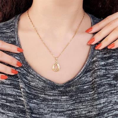 Çelik Kolye, Su Damla Kolye, Altın Kaplama Kadın Kolye KLY-316