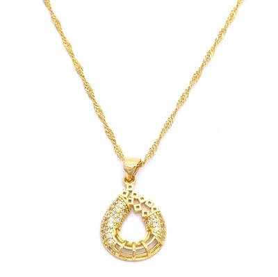 Çelik Kolye, Su Damla Kolye, Altın Kaplama Kadın Kolye KLY-316