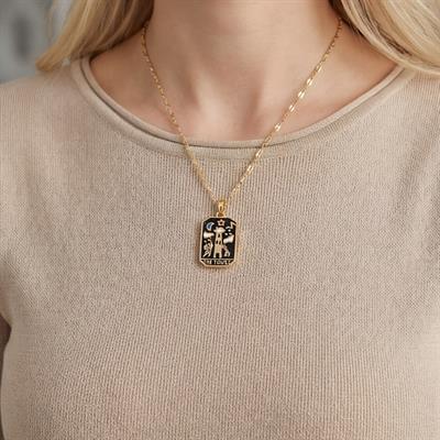 Çelik Kolye, Tarot Altın Kaplama Kadın Kolye K-132
