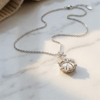 Çelik Kolye - Taşlı Kolye - Paslanmaz Çelik KLY-582