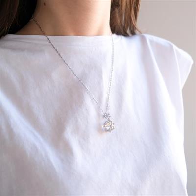 Çelik Kolye - Taşlı Kolye - Paslanmaz Çelik KLY-582