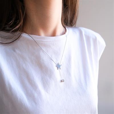 Çelik Kolye - Yıldız Kolye -Paslanmaz Çelik Kolye KLY-577