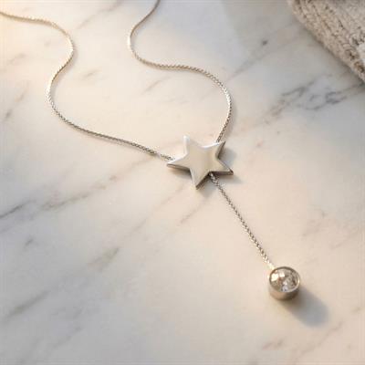 Çelik Kolye - Yıldız Kolye -Paslanmaz Çelik Kolye KLY-577