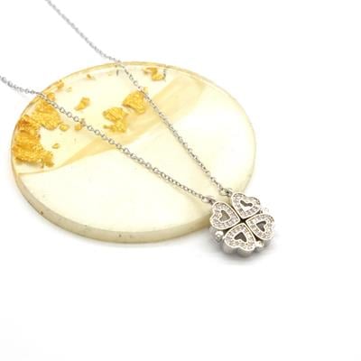 Çelik Kolye - Yonca Kolye - 4 Yapraklı Yonca Kolye KLY-625