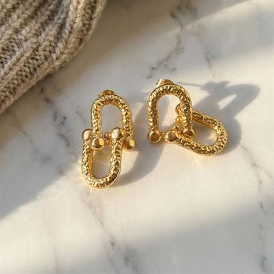 Çelik Küpe Altın Kaplama Kadın UNK-802