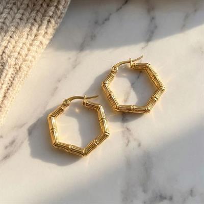 Çelik Küpe Altın Kaplama Kadın UNK-807