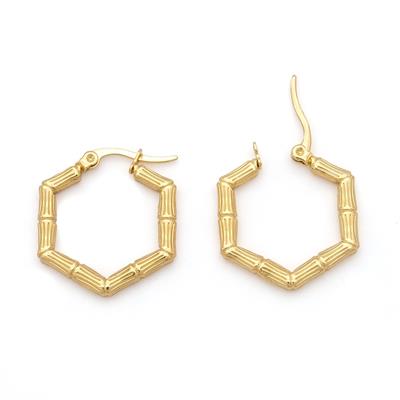 Çelik Küpe Altın Kaplama Kadın UNK-807