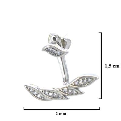 Çelik Taşlı Küpe Kulak Altı Model Küpe UNK-774