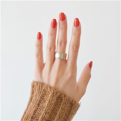 Çelik Yüzük Alyans Altın Kaplama YZK-225