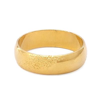 Çelik Yüzük Alyans Simli Altın Kaplama YZK-285