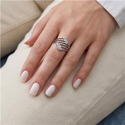 Çelik Yüzük Kadın Taşlı YZK-262